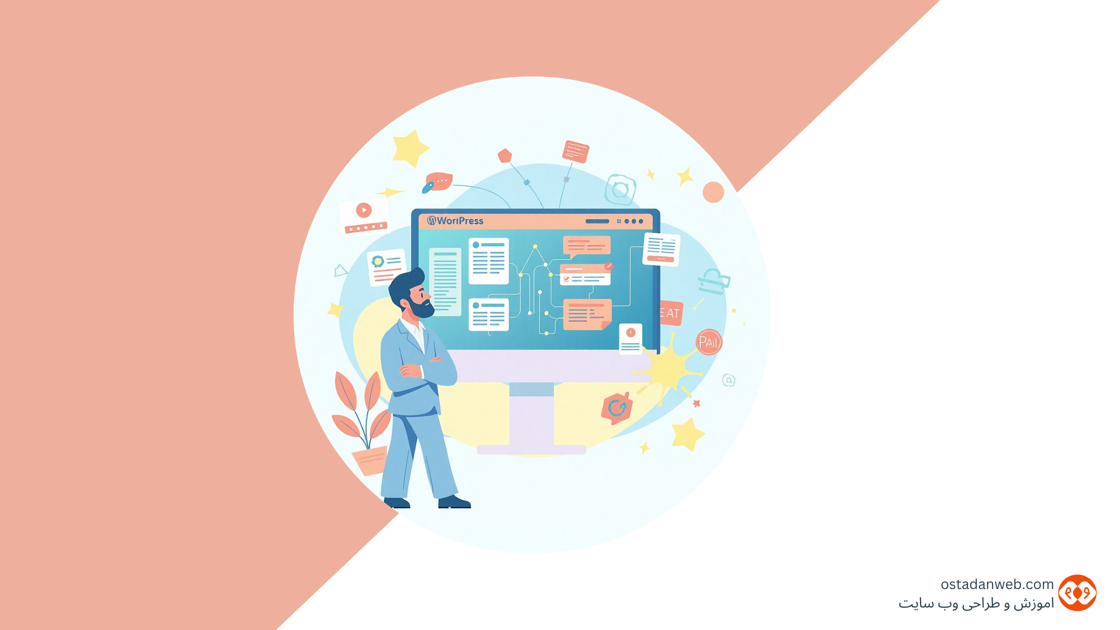 ساختار لینک‌دهی ساختار لینک‌دهی داخلی وب‌سایت وردپرس با گره‌های نورانی و مسیرهای داده، نماد بهینه‌سازی سئو. کلید اسکلتی نقشه‌برداری شده با کدهای URL، نماد دسترسی به معماری محتوایی برای سئو. نمای هوایی از شهر دیجیتال با ساختار لینک‌دهی کارآمد، نمایش نظم در معماری سایت. درخت سئوی سلسله مراتبی با ریشه‌ها و شاخه‌های متصل، نشان‌دهنده قدرت لینک‌سازی داخلی در وردپرس. خزنده‌های رباتیک در حال پیمایش در جاده دیجیتال صاف، نشان‌دهنده اهمیت لینک‌های داخلی بهینه و مسیرهای خزش (Crawl Paths). قلب مکانیکی استیم‌پانک با شریان‌هایی که URL هستند، نماد پمپاژ کارآمد داده‌ها از طریق ساختار لینک‌دهی. موزاییک کف با کاشی‌های محتوا که از طریق خطوط اتصال به نقطه اوج رتبه‌بندی هدایت می‌شوند، نمایش قدرت لینک‌دهی داخلی. زنجیر لنگر قوی که لینک‌های آن کلمات کلیدی سئو را نشان می‌دهد، نماد ثبات رتبه‌بندی با ساختار قوی. مسیر سنگی باستانی و مشخص در جنگل مه آلود، نمایانگر مسیر خزش آسان برای موتورهای جستجو به لطف لینک‌دهی داخلی خوب. ترازوی عدالت، مقایسه ساختار لینک‌دهی ایده‌آل با داده‌های آشفته برای نشان دادن اهمیت بهینه‌سازی ساختار. پرتو نور موضعی بر روی مسیر دیجیتالی تمیز، نمایش مسیردهی مستقیم اعتبار صفحه (Page Authority) از طریق لینک‌های داخلی مؤثر. حلقه‌های فلزی خوش‌تراش به هم پیوسته که محتوا، ساختار و سئو را نشان می‌دهند، نماد انسجام لینک‌سازی داخلی. طرح اولیه شهر با خیابان‌های مستقیم، نشان‌دهنده نقشه سایت و ساختار URL بهینه شده برای وردپرس. ربات سردرگم در ماز محتوایی در مقابل ربات خوشحال در مسیر لینک‌دهی بهینه، مقایسه ساختار لینک داخلی ضعیف و قوی. لوله‌های شیشه‌ای انتزاعی حاوی مایع درخشان، نمایش جریان داده بدون نقص در لینک‌های داخلی شفاف. ساختار سلولی منظم شبیه لانه زنبور، نمایش سازماندهی ماژولار و مقیاس‌پذیر ساختار لینک‌دهی وب‌سایت. جعبه‌های محتوای مرتب روی قفسه با برچسب‌های خوانا (اسلاگ‌های URL)، نمایانگر مدیریت محتوای ساختاریافته. جریان‌های اطلاعاتی با رنگ‌های درخشان که از گره‌های لینک‌دهی داخلی واضح منشأ می‌گیرند، نمایش قدرت لینک‌های داخلی خوب در بهینه‌سازی. قطعه نهایی پازل با عنوان “ساختار لینک‌دهی” که تصویر نهایی رتبه‌بندی بالا را کامل می‌کند. ستون مینیمالیستی حکاکی شده با اسلاگ‌های URL، نماد رتبه‌بندی پایدار حاصل از ساختار لینک‌دهی قوی وردپرس.